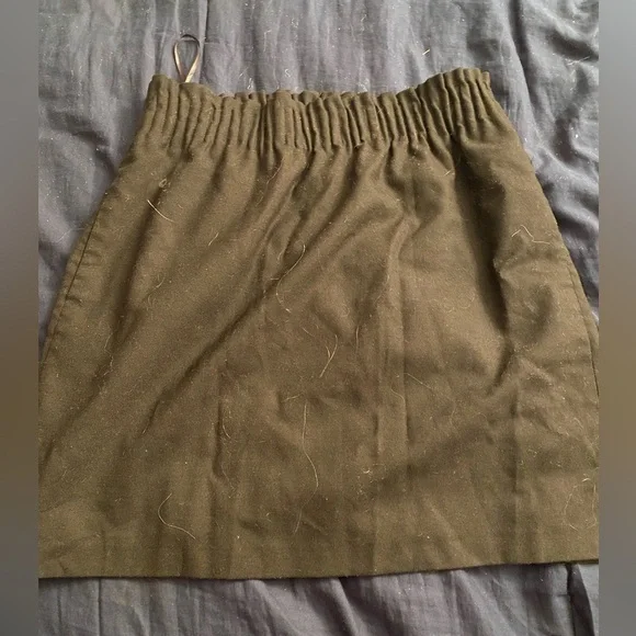 Madewell J Crew Factory Black Linen Blend “City” Skirt Paperbag Waist Officewear - Picture 9 of 9